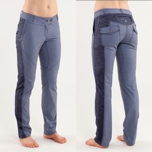 Lululemon Indigo Blue Two Tone Ride On Pants